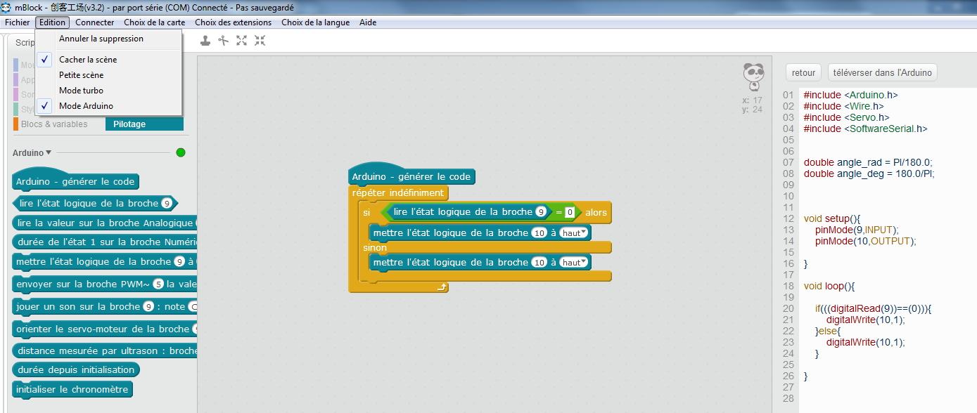 des blocs Scratch convertis en code Arduino-panel consulting